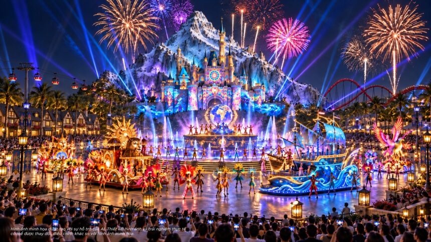 Kỳ quan Lễ hội giải trí toàn cầu VinWonders Cần Giờ vũ trụ lễ hội rực rỡ và bất tận đang thành hình giữa Cần Giờ